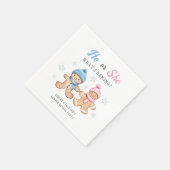 彼または彼女は何がベーキングジンジャーブレッド性別を明らかにする スタンダードカクテルナプキン (角)