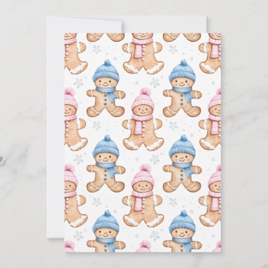 彼または彼女は何がベーキングジンジャーブレッド性別を明らかにする 招待状 (裏面)