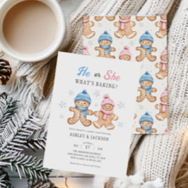 彼または彼女は何がベーキングジンジャーブレッド性別を明らかにする 招待状