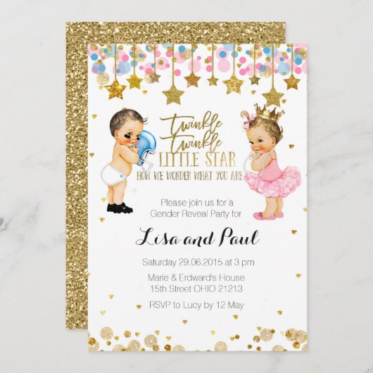 彼または彼女は性招待を明らかにします 招待状 (正面/裏面)