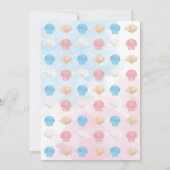 彼または彼女は私たちはシェルを参照してベビー性明らかに招待状 招待状 (裏面)