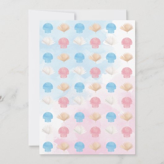 彼または彼女は私たちはシェルを参照してベビー性明らかに招待状 招待状 (裏面)