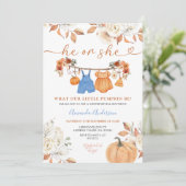 彼または彼女は赤ちゃん服をカボチャ性別が明かす 招待状 (スタンド正面)