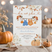 彼または彼女は赤ちゃん服をカボチャ性別が明かす 招待状