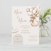 彼または彼女は風船でテディベア私を明かす 招待状 (スタンド正面)