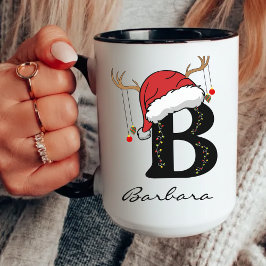 彼または彼女へのクリスマスプレゼント　ファミリーギフト　モノグラムマグカップ マグカップ