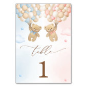 彼または彼女テディベア性別が表の番号を明らかにする テーブルナンバー (正面)