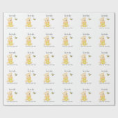 彼または彼女テディベア性別を明らかにするパーティー ラッピングペーパー (フラット)