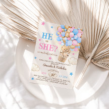 彼または彼女テディベア熱い気球ジェンダーの明かす