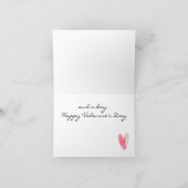 彼または彼女，バレンタインデーの愛のハート カード (内部)