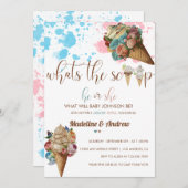 彼または彼女 |男の子または女の子 |性別の表示 招待状 (正面/裏面)