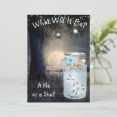 彼または彼女、赤ちゃんシャワー性別でドラゴンフライを明らかにする 招待状 (スタンド正面)