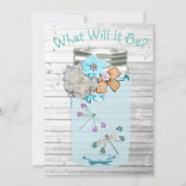 彼または彼女、赤ちゃんシャワー性別でドラゴンフライを明らかにする 招待状 (正面)