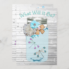 彼または彼女、赤ちゃんシャワー性別でドラゴンフライを明らかにする 招待状