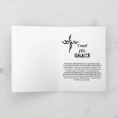 彼もしは私のグリーティングカードのためにそれをした サンキューカード (内部)