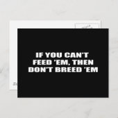 彼もしら食べ物を与えは育てられない ポストカード (正面/裏面)