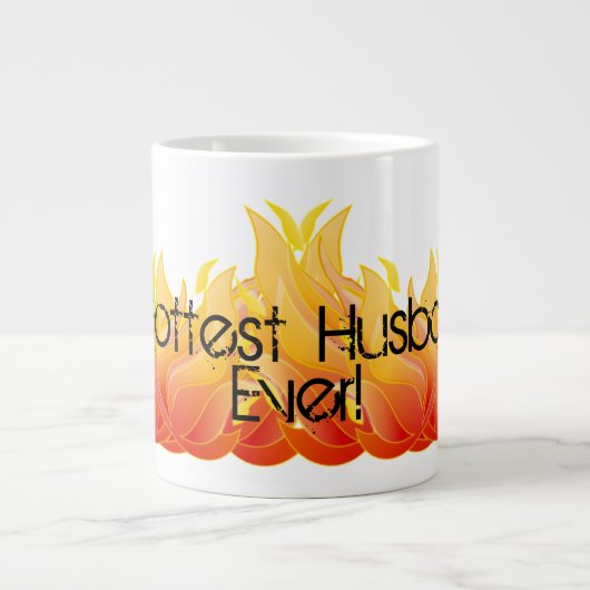 彼や彼女のためのコーヒーマグ。 ジャンボコーヒーマグカップ (正面)