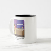 彼らおもしろいにとって周年記念ユーモアのマグカップ ツートーンマグカップ (正面左)