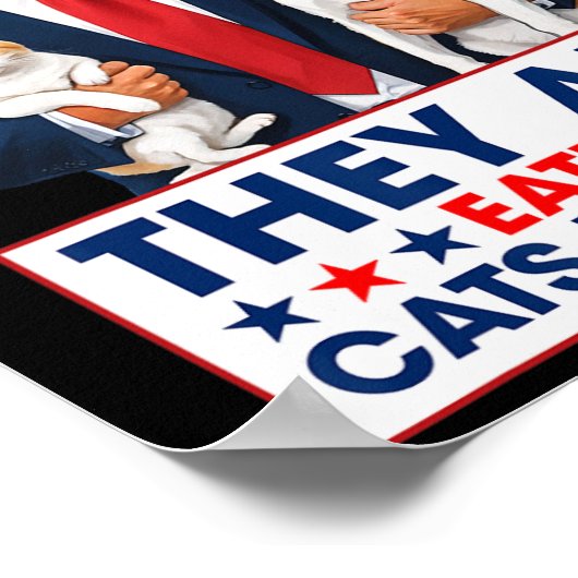 彼らおもしろいは猫とペットの犬だ ポスター (角)