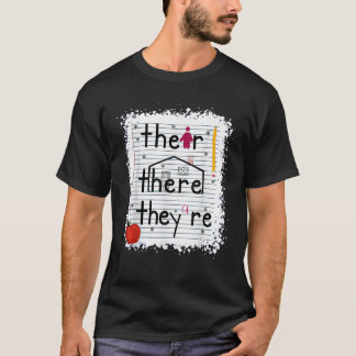 彼らおもしろいは英語の文法Teを書いている Tシャツ