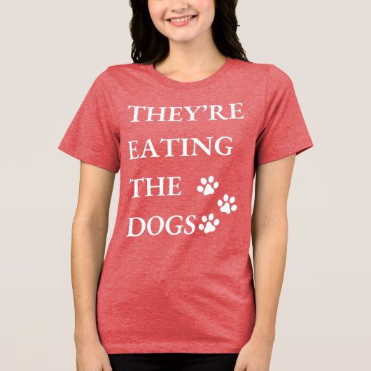 彼らおもしろいは食べスプリングフィールドの犬だ トライブレンドＴシャツ (正面)