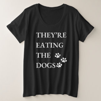 彼らおもしろいは食べスプリングフィールドの犬だ プラスサイズTシャツ