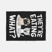 彼らおもしろいは食べペットのトランプユーモアのある引用文 フリースブランケット (正面(横))