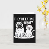 彼らおもしろいは食べ犬の彼らの食べCaだ カード (黄色い花)