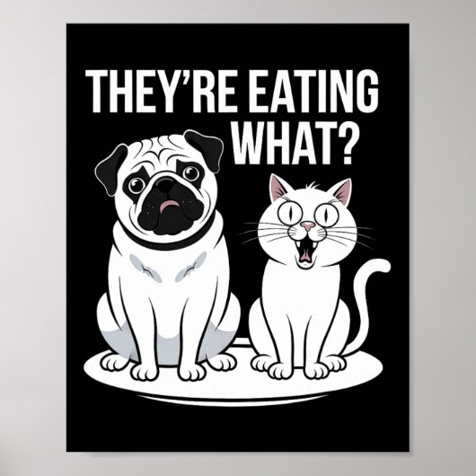 彼らおもしろいは食べ犬の彼らの食べCaだ ポスター (正面)