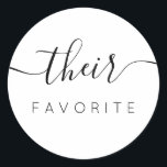 彼らお気に入りのの書モダン道の好意 ラウンドシール<br><div class="desc">彼らのお気に入りの好意ステッモダンクはようこそ結婚バッグのための。デザインはモダンスタイル・スクリプト文字・レイアウトを備えている。詳細な変更を行うには、[このテンプレートクリックをパーソナライズすカスタマイズる]のオプションを選択してください。</div>