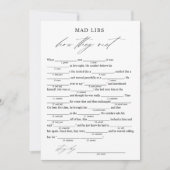 彼らがエレガントブライダルLibsゲームに会った方法 招待状 (正面)