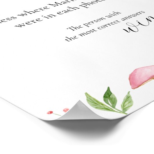 彼らがブライダルシャワーゲームポスターだった場所を推測 ポスター (角)