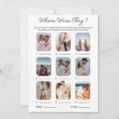 彼らがブライダルシャワーパーティーの結婚試合をした場所 招待状 (正面)