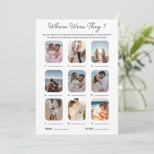 彼らがブライダルシャワーパーティーの結婚試合をした場所 招待状 (スタンド正面)