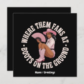 彼らが地面に黒い靴を履いてファンになる場所 招待状 (正面/裏面)