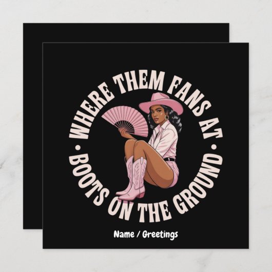 彼らが地面に黒い靴を履いてファンになる場所 招待状 (正面/裏面)