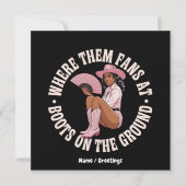 彼らが地面に黒い靴を履いてファンになる場所 招待状 (正面)