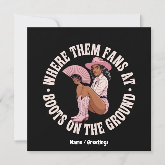 彼らが地面に黒い靴を履いてファンになる場所 招待状 (正面)