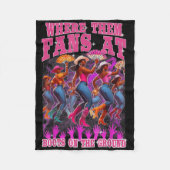 彼らが地面の上でブーツでファンの女性のカーボーイを我々 フリースブランケット (正面)