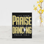 彼らが彼の名前を賞賛する踊り・バレエ・クリス カード (黄色い花)