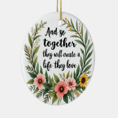 彼らが愛するハンズライフを保持 セラミックオーナメント (右)