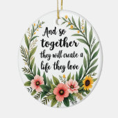 彼らが愛するハンズライフを保持 セラミックオーナメント (左)