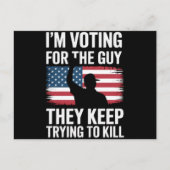 彼らが殺そうとしている保男に投票する ポストカード (正面)