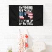 彼らが殺そうとしている保男に投票する 横断幕 (インサイチュ)