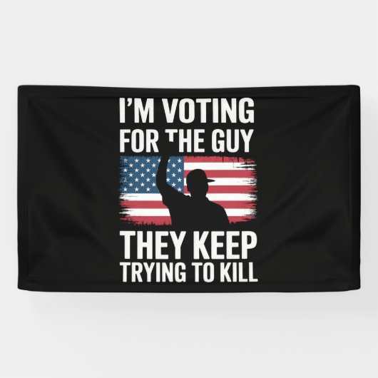 彼らが殺そうとしている保男に投票する 横断幕 (横)