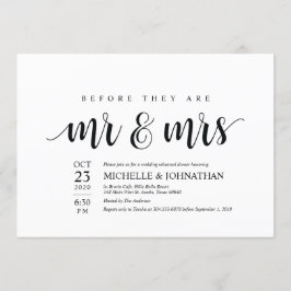 彼らが氏および夫人リハーサルの招待である前に 招待状