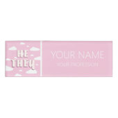 彼らが発音するピンクの雲 名札 (正面)