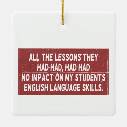 彼らが経験した全ての教訓は全く影響しなかった セラミックオーナメント (裏面)