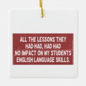 彼らが経験した全ての教訓は全く影響しなかった セラミックオーナメント (正面)