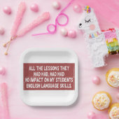 彼らが経験した全ての教訓は全く影響しなかった ペーパープレート (パーティー)